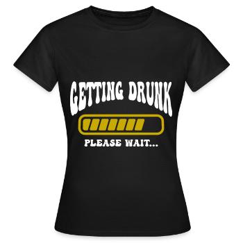 Alcohol Party Drinking Game Drinking Drunk - Women's T-Shirt - black - Front - AI Model Female 172 dark (172cm)