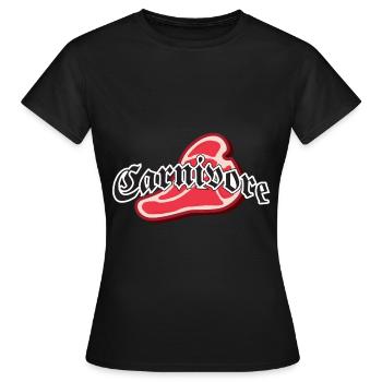 Carnivore - Fleischfresser - Beef - Steak - Frauen T-Shirt - Schwarz - Vorne - AI Model Female 172 dark (172cm)
