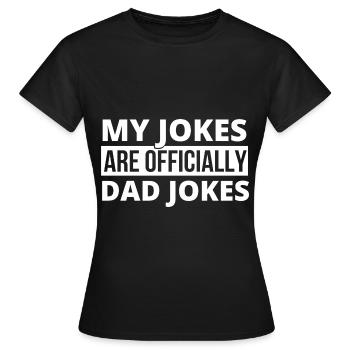 Meine Witze sind Papa-Witze - Frauen T-Shirt - Schwarz - Vorne - AI Model Female 172 dark (172cm)
