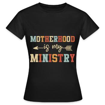 La maternité est mon ministère - T-shirt Femme - noir - Devant - AI Model Female 172 dark (172cm)