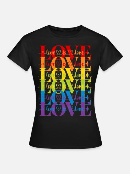 love is love - Frauen T-Shirt - Schwarz