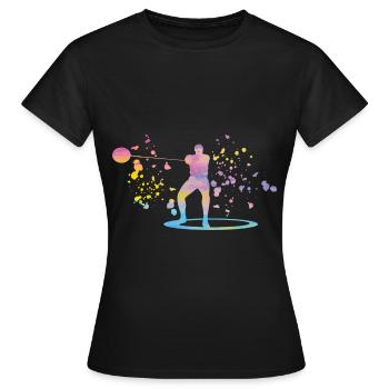 Hammer Thrower Colorsplash Hammer Throw - Women's T-Shirt - black - Front - AI Model Female 172 dark (172cm)