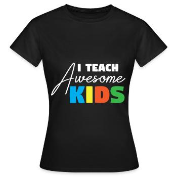 Lehrer Lehrerin Grundschullehrer Schule Lehramt - Frauen T-Shirt - Schwarz - Vorne - AI Model Female 172 dark (172cm)