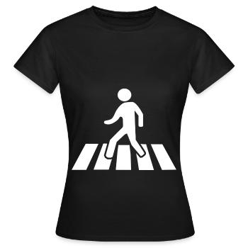 Le trafic passage pour piétons Blanc - T-shirt Femme - noir - Devant - AI Model Female 172 dark (172cm)