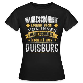 Duisburg Duisburg fan - Frauen T-Shirt - Schwarz - Vorne - AI Model Female 172 dark (172cm)
