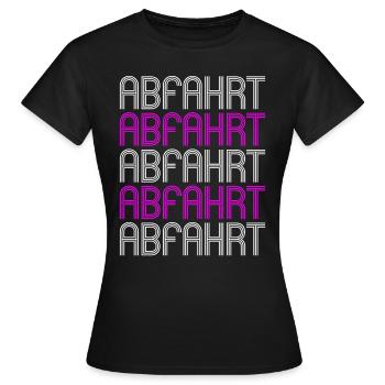 Abfahrt - Frauen T-Shirt - Schwarz - Vorne - AI Model Female 172 dark (172cm)