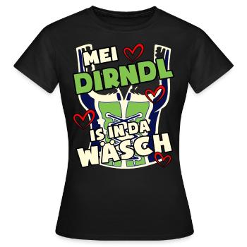 Dirndl Bayern Volksfest - Frauen T-Shirt - Schwarz - Vorne - AI Model Female 172 dark (172cm)