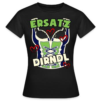Dirndl Bayern Volksfest - Frauen T-Shirt - Schwarz - Vorne - AI Model Female 172 dark (172cm)