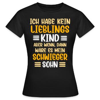 Schwiegersohn Spruch Lustig - Frauen T-Shirt - Schwarz - Vorne - AI Model Female 172 dark (172cm)