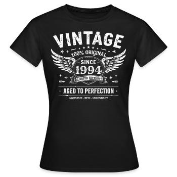 1994 Vintage 1994 31e Anniversaire 1994 Rétro 1994 - T-shirt Femme - noir - Devant - AI Model Female 172 dark (172cm)