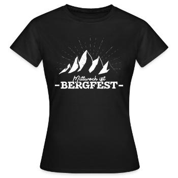 Bergfest Mittwoch arbeiten Büro feiern Geschenk - Frauen T-Shirt - Schwarz - Vorne - AI Model Female 172 dark (172cm)