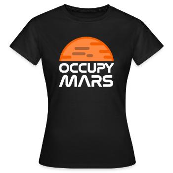occupy mars - Frauen T-Shirt - Schwarz - Vorne - AI Model Female 172 dark (172cm)