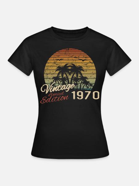 Vintage 1970's Birthday Gift 1970's Retro 1970's - Women's T-Shirt - black
