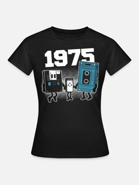 Vintage syntynyt vuonna 1975 syntymäpäivälahja 1975 - Naisten t-paita - musta