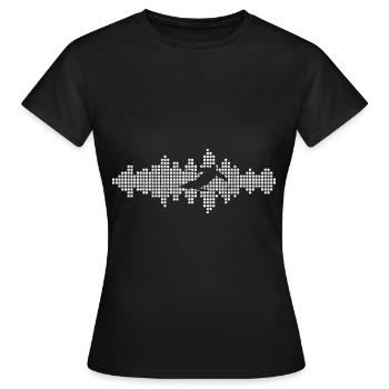 Schallwellen - Skifahren - (2) - Frauen T-Shirt - Schwarz - Vorne - AI Model Female 172 dark (172cm)