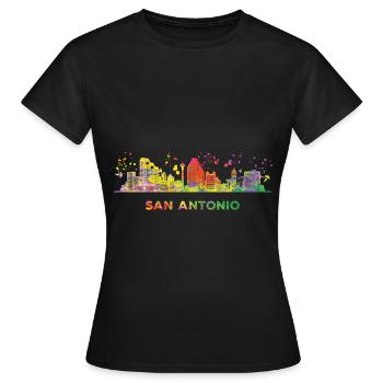 Horizon de San Antonian San Antonio - T-shirt Femme - noir - Devant - AI Model Female 172 dark (172cm)
