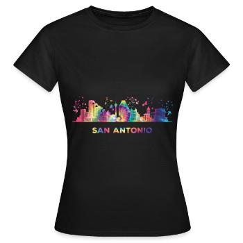 Horizon de San Antonian San Antonio - T-shirt Femme - noir - Devant - AI Model Female 172 dark (172cm)