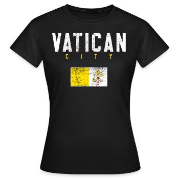 Vatican - T-shirt Femme - noir - Devant - AI Model Female 172 dark (172cm)