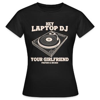 disc jockey - Women's T-Shirt - black - Front - AI Model Female 172 dark (172cm)