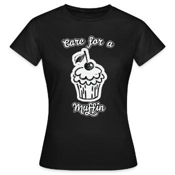 Muffin - T-shirt Femme - noir - Devant - AI Model Female 172 dark (172cm)