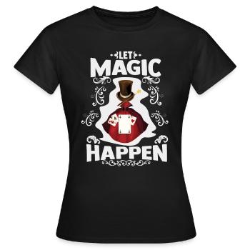 Magie - Frauen T-Shirt - Schwarz - Vorne - AI Model Female 172 dark (172cm)