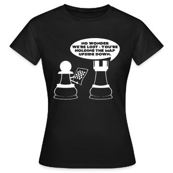 échiquier - T-shirt Femme - noir - Devant - AI Model Female 172 dark (172cm)