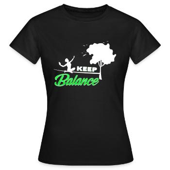 Équilibre - T-shirt Femme - noir - Devant - AI Model Female 172 dark (172cm)