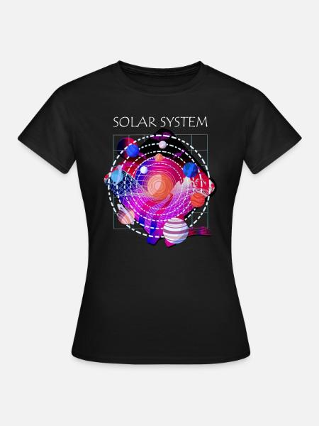 Galaxie des planètes du système solaire - T-shirt Femme - noir