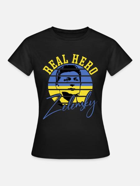 Real Hero Zelensky - Frauen T-Shirt - Schwarz