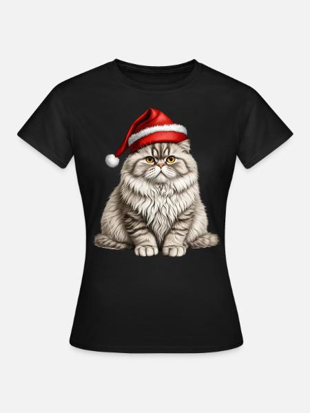 Christmas Persian cat - Women's T-Shirt - black