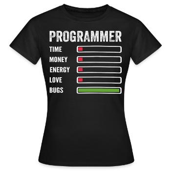 Entwickler Humor Programmierer Programmierer Programmierer - Frauen T-Shirt - Schwarz - Vorne - AI Model Female 172 dark (172cm)