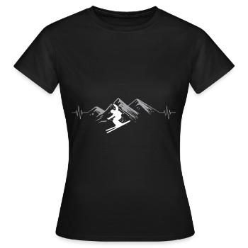 Herzschlag Skitzen - (S.K) - Women's T-Shirt - black - Front - AI Model Female 172 dark (172cm)