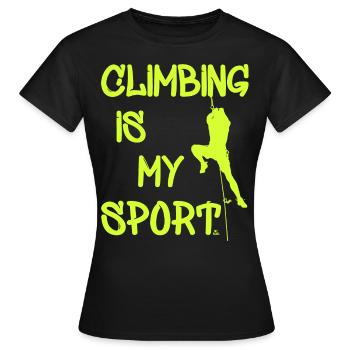 Climbing is My Sport - Frauen T-Shirt - Schwarz - Vorne - AI Model Female 172 dark (172cm)