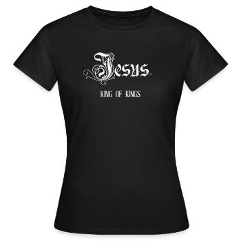 JÉSUS - T-shirt Femme - noir - Devant - AI Model Female 172 dark (172cm)