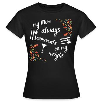 Commentaires de maman - T-shirt Femme - noir - Devant - AI Model Female 172 dark (172cm)