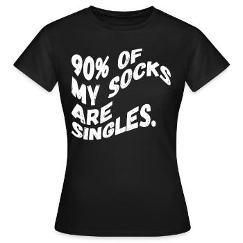 Single socks - Women's T-Shirt - black - Front - AI Model Female 172 dark (172cm)