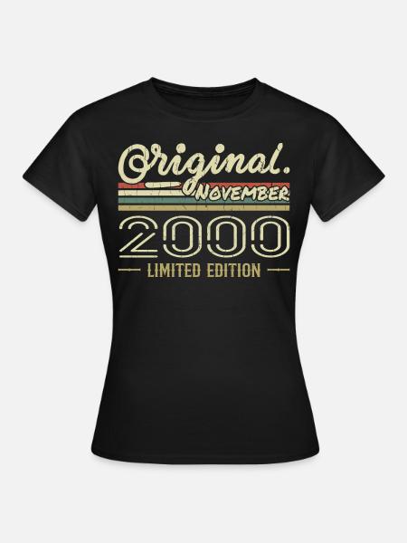 November 2000 - November 2000 Geburtstagsgeschenk - Frauen T-Shirt - Schwarz