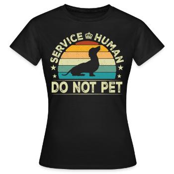 Service Mensch - Frauen T-Shirt - Schwarz - Vorne - AI Model Female 172 dark (172cm)