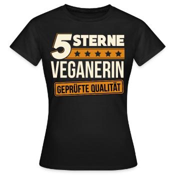 Veganerin Vegan Veganismus Fleischfrei Geschenk - Frauen T-Shirt - Schwarz - Vorne - AI Model Female 172 dark (172cm)