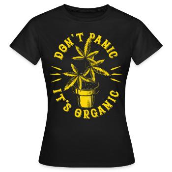 Organic Cannabis - Women's T-Shirt - black - Front - AI Model Female 172 dark (172cm)