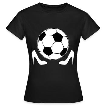 Football féminin - T-shirt Femme - noir - Devant - AI Model Female 172 dark (172cm)