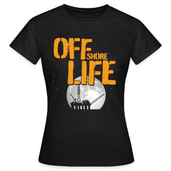 Off Shore Life - Women's T-Shirt - black - Front - AI Model Female 172 dark (172cm)
