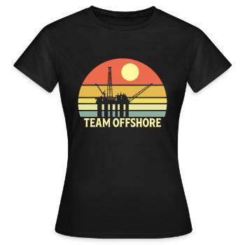 Team Off Shore - Women's T-Shirt - black - Front - AI Model Female 172 dark (172cm)
