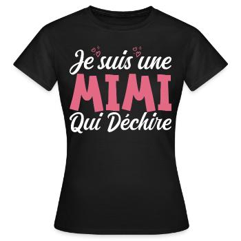 Ich bin eine Mimi, die reißt - Frauen T-Shirt - Schwarz - Vorne - AI Model Female 172 dark (172cm)