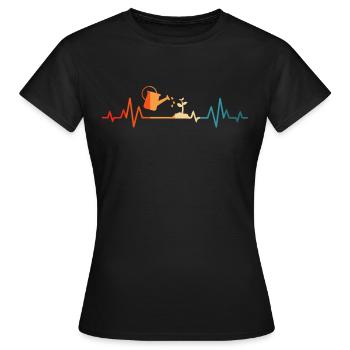 Jardinier rétro jardin jardinage - T-shirt Femme - noir - Devant - AI Model Female 172 dark (172cm)