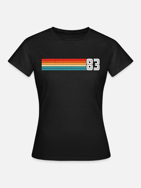 Retro 1983 t-shirt 83 vintage 1983 - Frauen T-Shirt - Schwarz