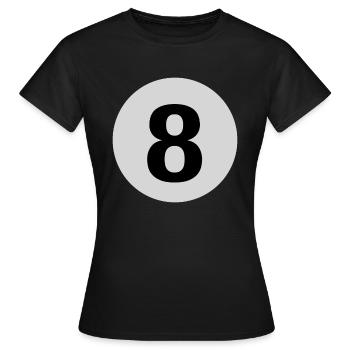 Billard 8 Ball Pool - T-shirt Femme - noir - Devant - AI Model Female 172 dark (172cm)