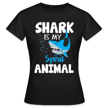 Shark Shark Fin Bite White Shark Whale Shark Shark - Women's T-Shirt - black - Front - AI Model Female 172 dark (172cm)
