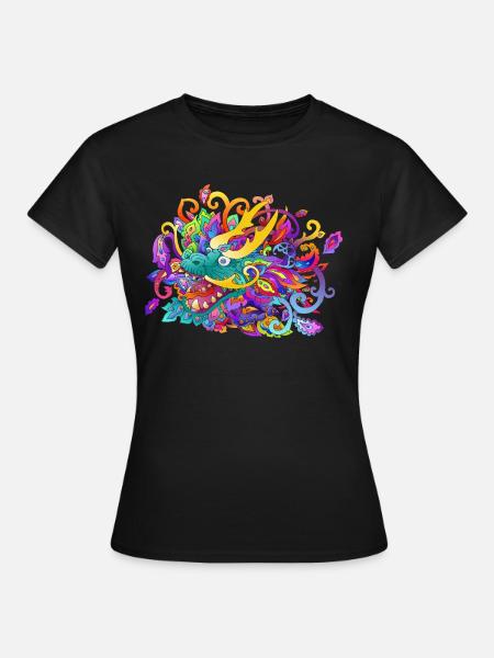 chinesischer Drache - Frauen T-Shirt - Schwarz
