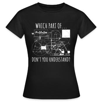 Physik Maschinenbau komplizierte Formeln Nerd - Frauen T-Shirt - Schwarz - Vorne - AI Model Female 172 dark (172cm)